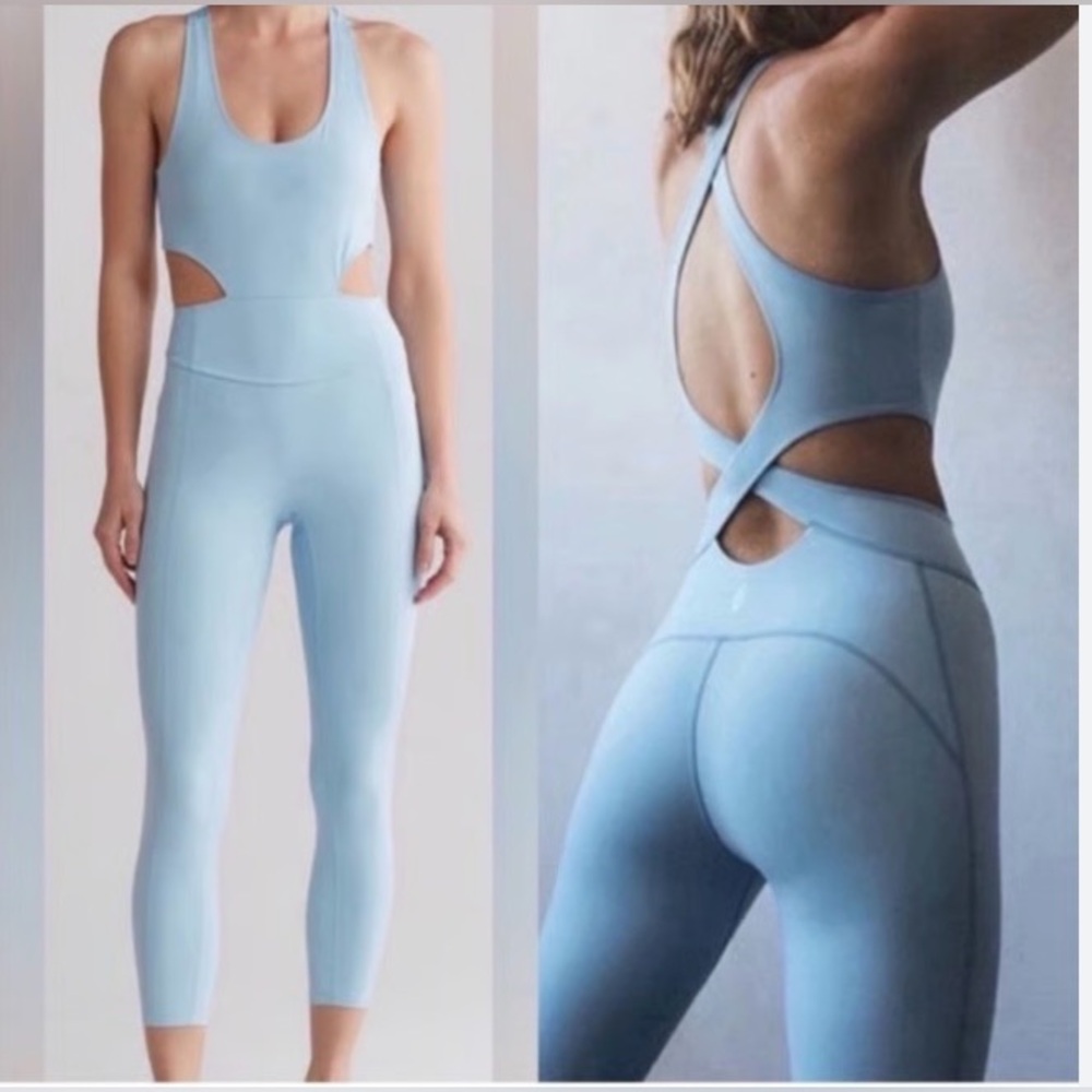 FP Movement by Free People Back-It-Up Onesie in Powder Blue - Picture 2 of 9